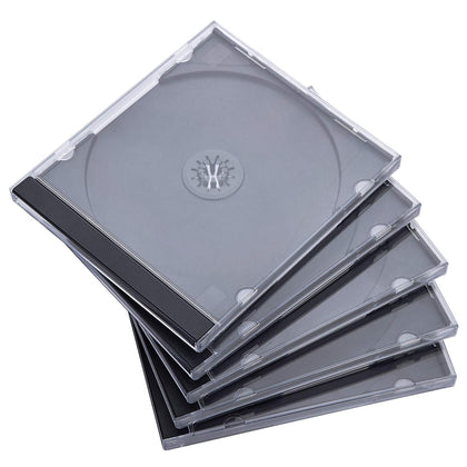 Maxtek clear jewel case front view shows professional artwork display benefit