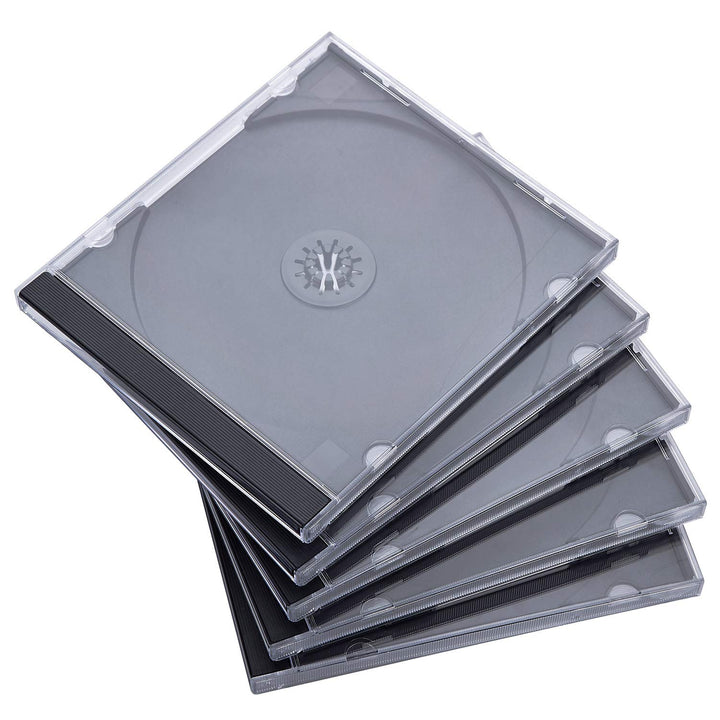 Maxtek clear jewel case front view shows professional artwork display benefit