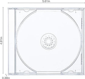 Maxtek open case displaying assembled clear tray for quick disc loading and safety
