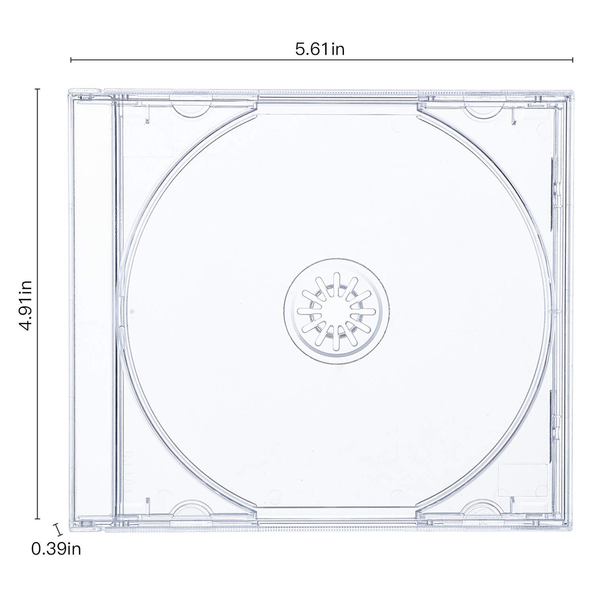 Maxtek open case with clear tray holding a disc providing secure protection