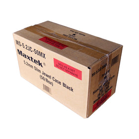 Maxtek 50-pack stacked lifestyle shot demonstrating space-saving storage
