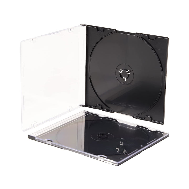 Maxtek slim jewel case front view showing clear cover and neat presentation benefit