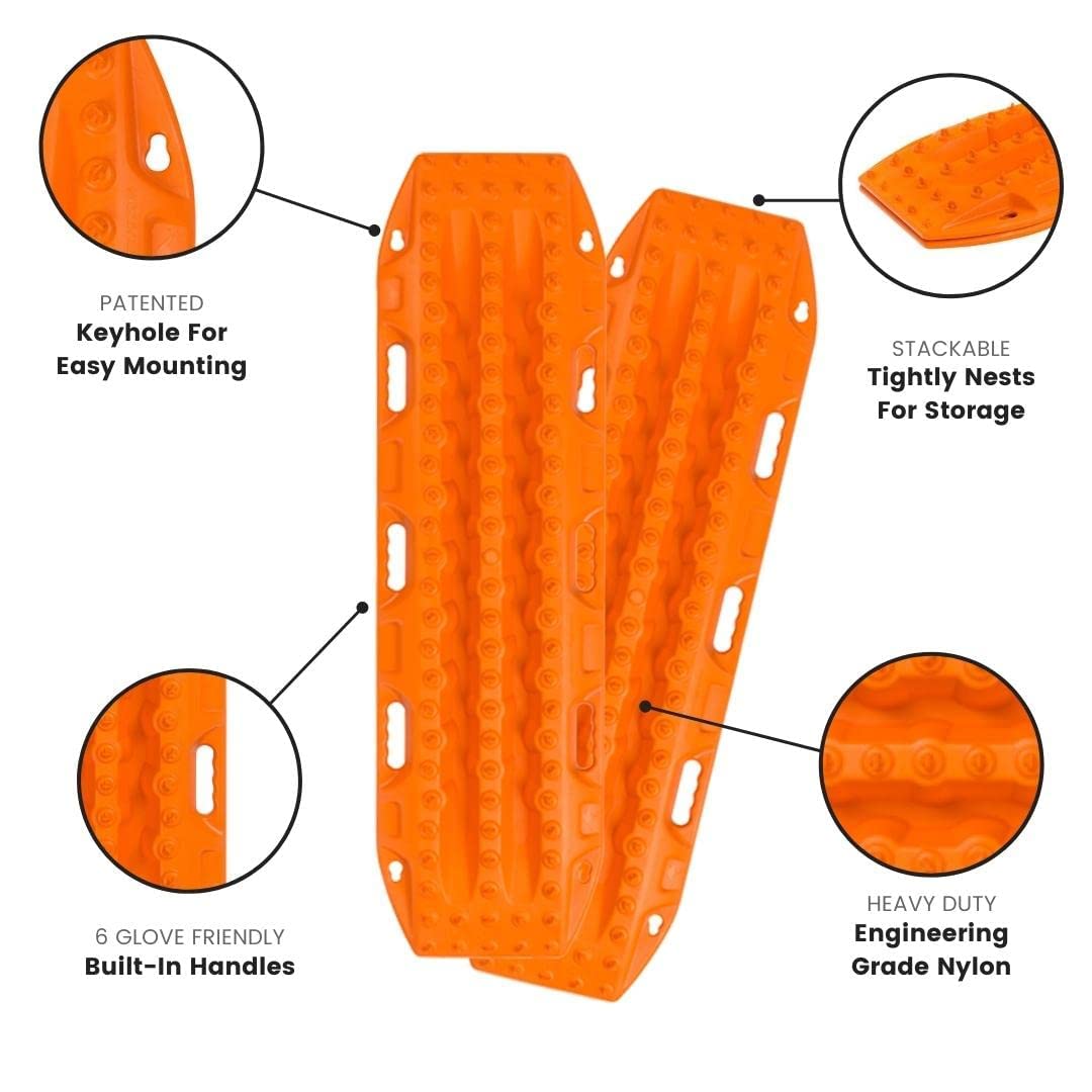 Maxtrax MKII close-up of cleats demonstrating superior tire grip and traction