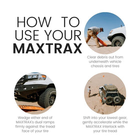 Maxtrax MKII mounted on roof rack showing convenient transport and secure fit