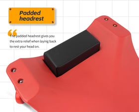 MAXWORKS padded headrest close-up offering neck support and comfort benefit