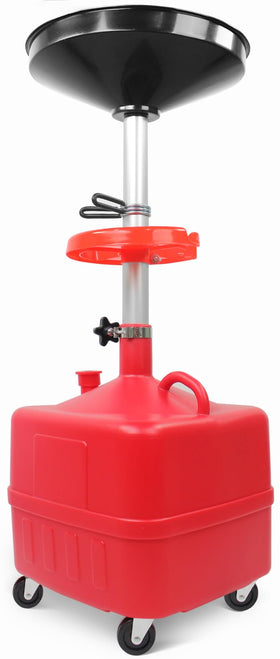 MaxWorks 50964 front view showing translucent tank and casters for clear level monitoring