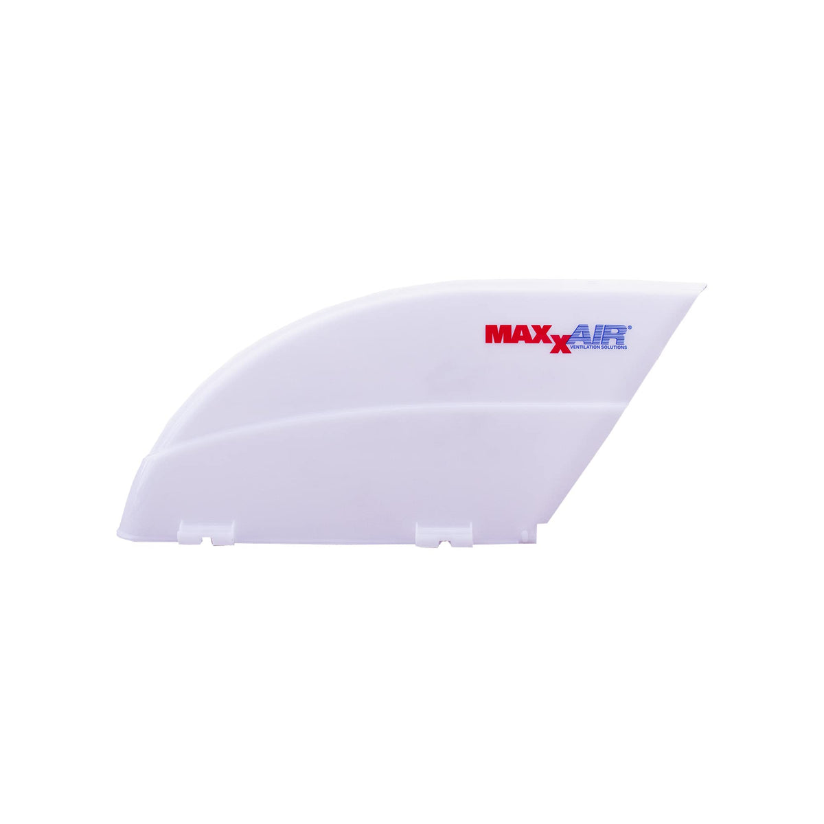 MAXXAIR Fanmate front view showing durable hood and rain protection benefit
