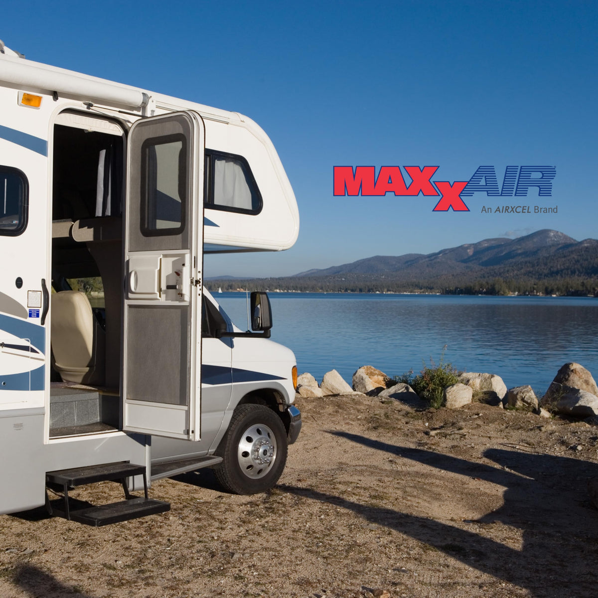MaxxAir Maxxfan Deluxe interior scale comparison showing fit in 14x14 opening benefit