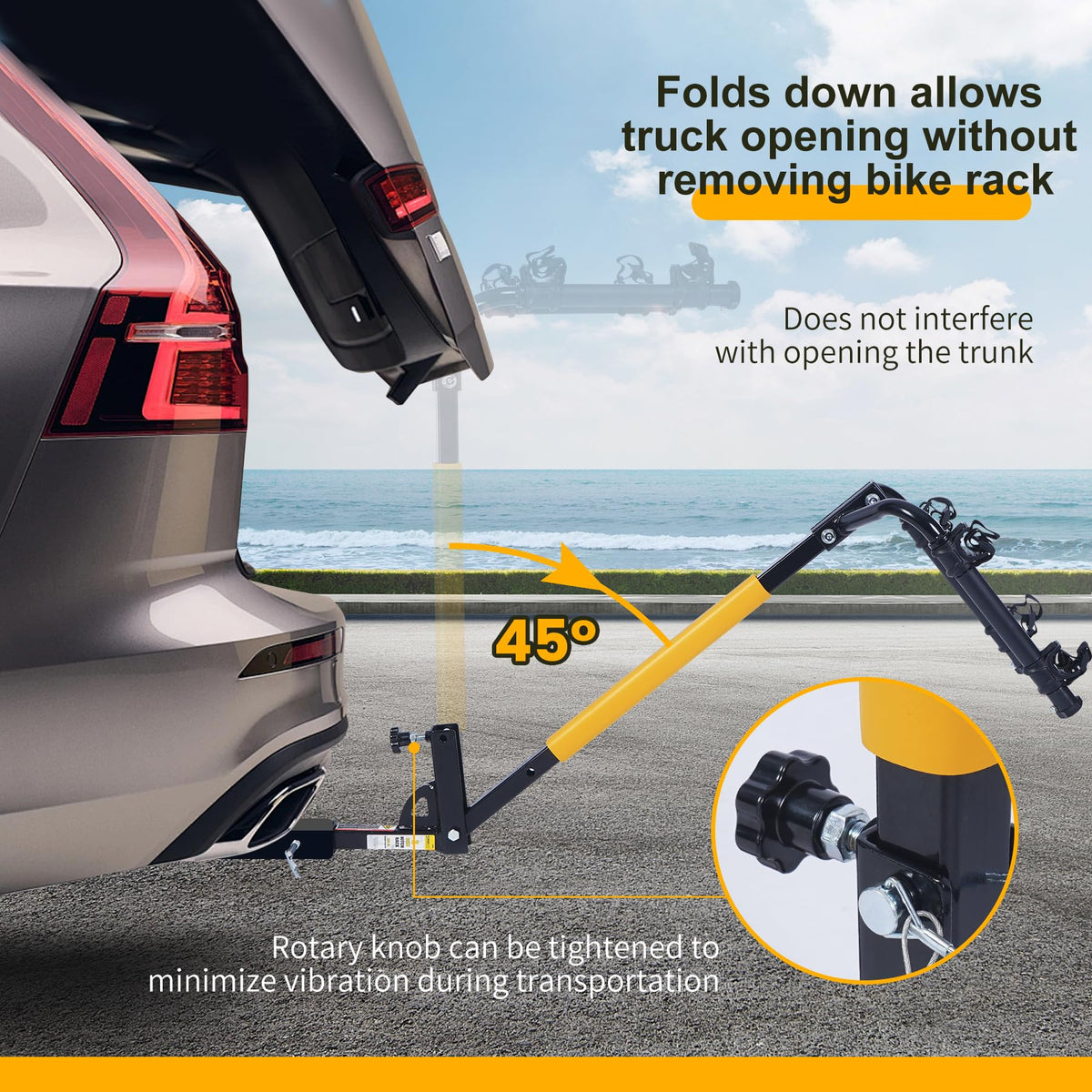 MAXXHAUL rubber cradle detail protecting bicycle frames and minimizing scratches