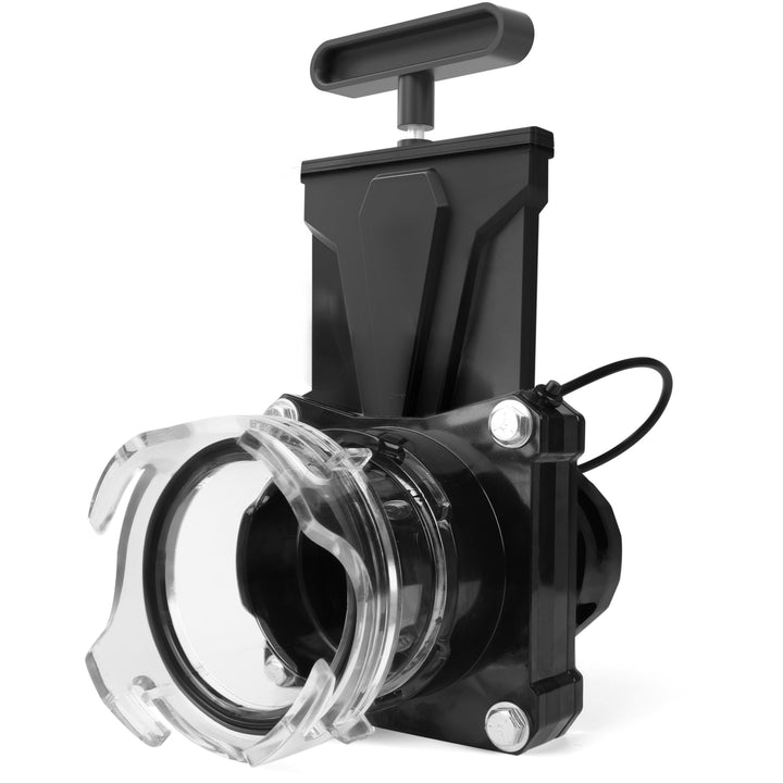MAXXHAUL 51170 front view showing clear adapter and cap for easy visual draining