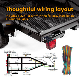 MAXXHAUL UV-coated 22ft split wiring harness detail for easier installs