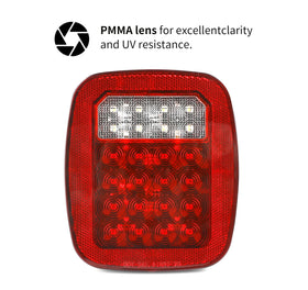 MAXXHAUL lens close-up highlighting PMMA clarity and UV-resistant durability