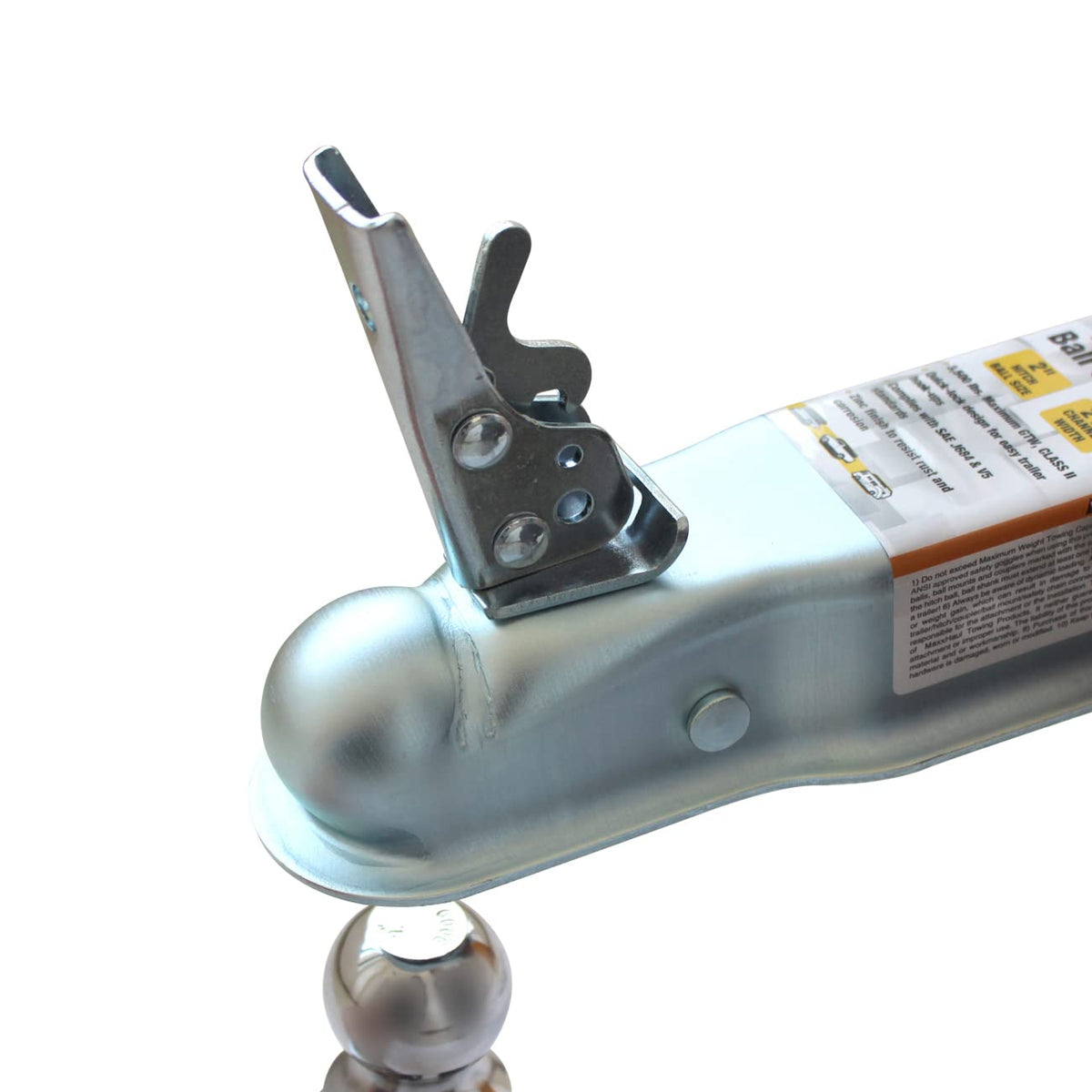 MAXXHAUL close-up of quick-lock latch detail for secure, easy hookups benefit