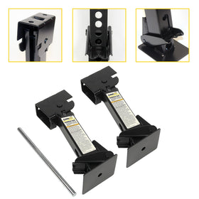 MAXXHAUL extended leg next to ruler showing height range and reliable stabilization