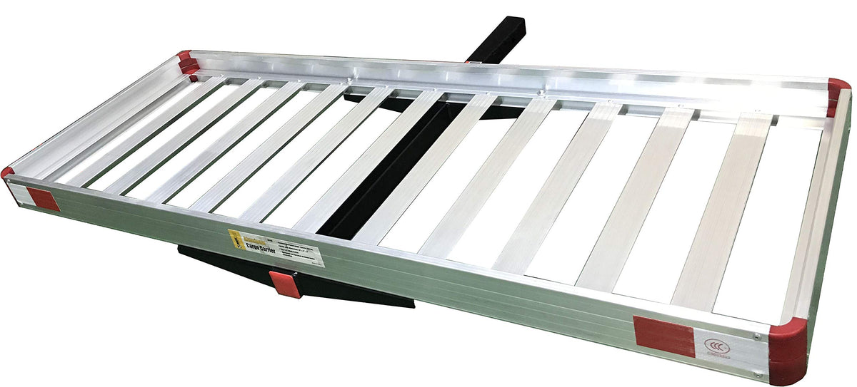 MAXXHAUL front view of aluminum cargo basket showing platform and rails for added capacity