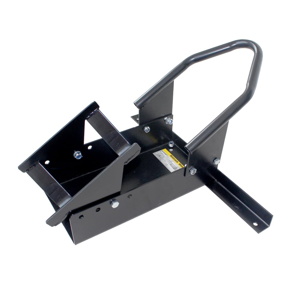 MaxxHaul front view wheel chock showing sturdy frame and secure hold benefit
