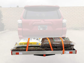 MAXXHAUL scale image with measurements showing 60 by 22 inch platform for planning loads