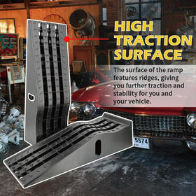 MAXXHAUL pair stored upright in garage demonstrating compact, easy storage benefit