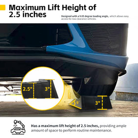 MAXXHAUL ramp beside measuring tape illustrating 27 inch length and compact scale