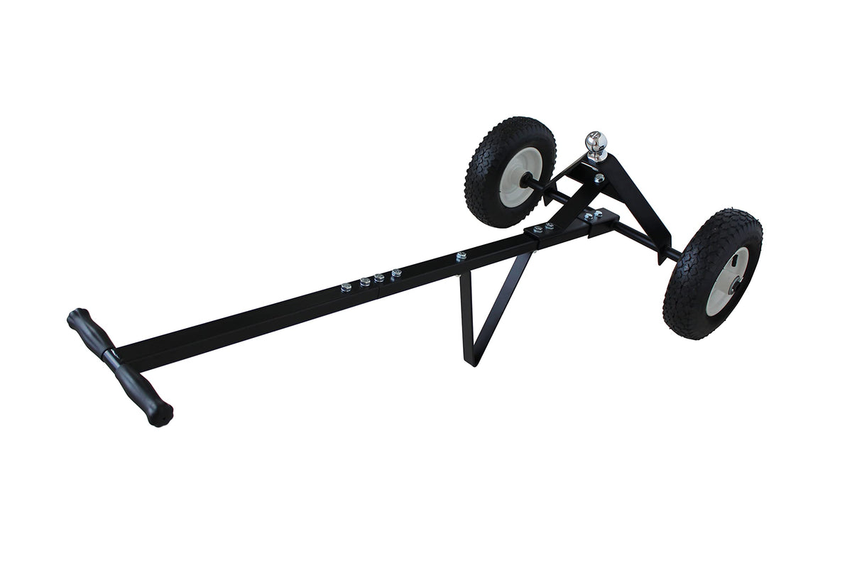 MAXXHAUL detail of 12-inch pneumatic tire providing smooth terrain roll