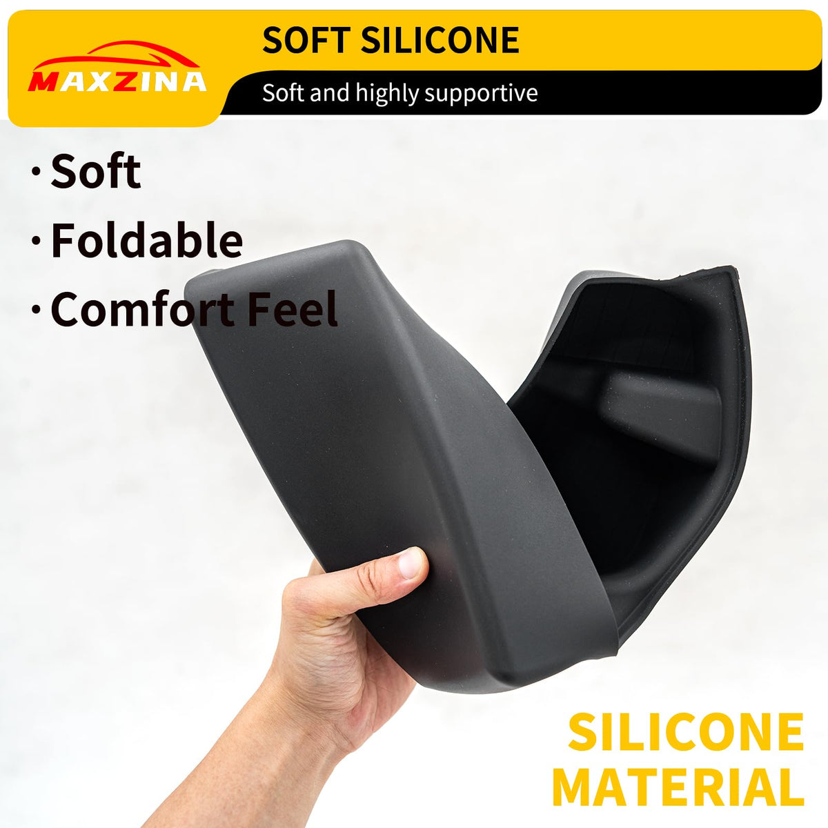 Maxzina close-up of silicone texture offering grip and scratch protection