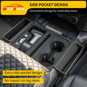Maxzina stabilizing a cup to reduce tipping and spills while driving