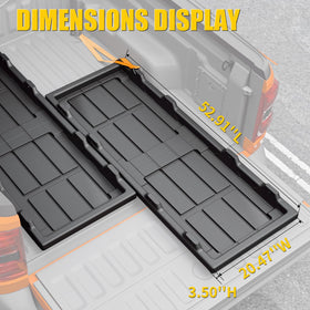 Maxzina tray beside measuring tape demonstrating accurate tray dimensions