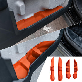 Maxzina front view of orange door tray showing clean fit and organized storage