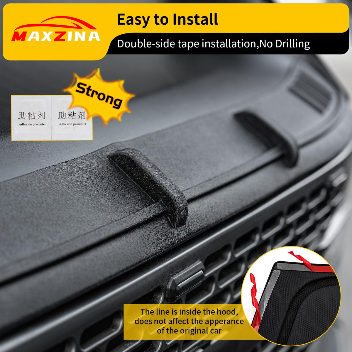 Maxzina installed on Ford Bronco in outdoor scene protecting vehicle benefit