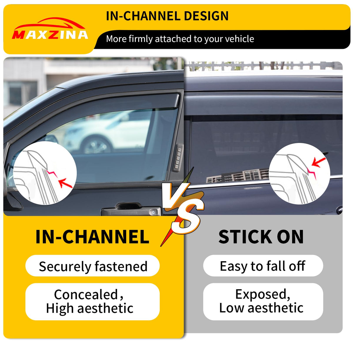 Maxzina installation kit with clips and tape showing easy DIY benefit