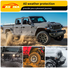 Maxzina lifestyle shot on Wrangler JL driving showing debris deflection
