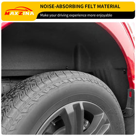 Maxzina liner protecting truck in muddy road preventing corrosion and paint damage