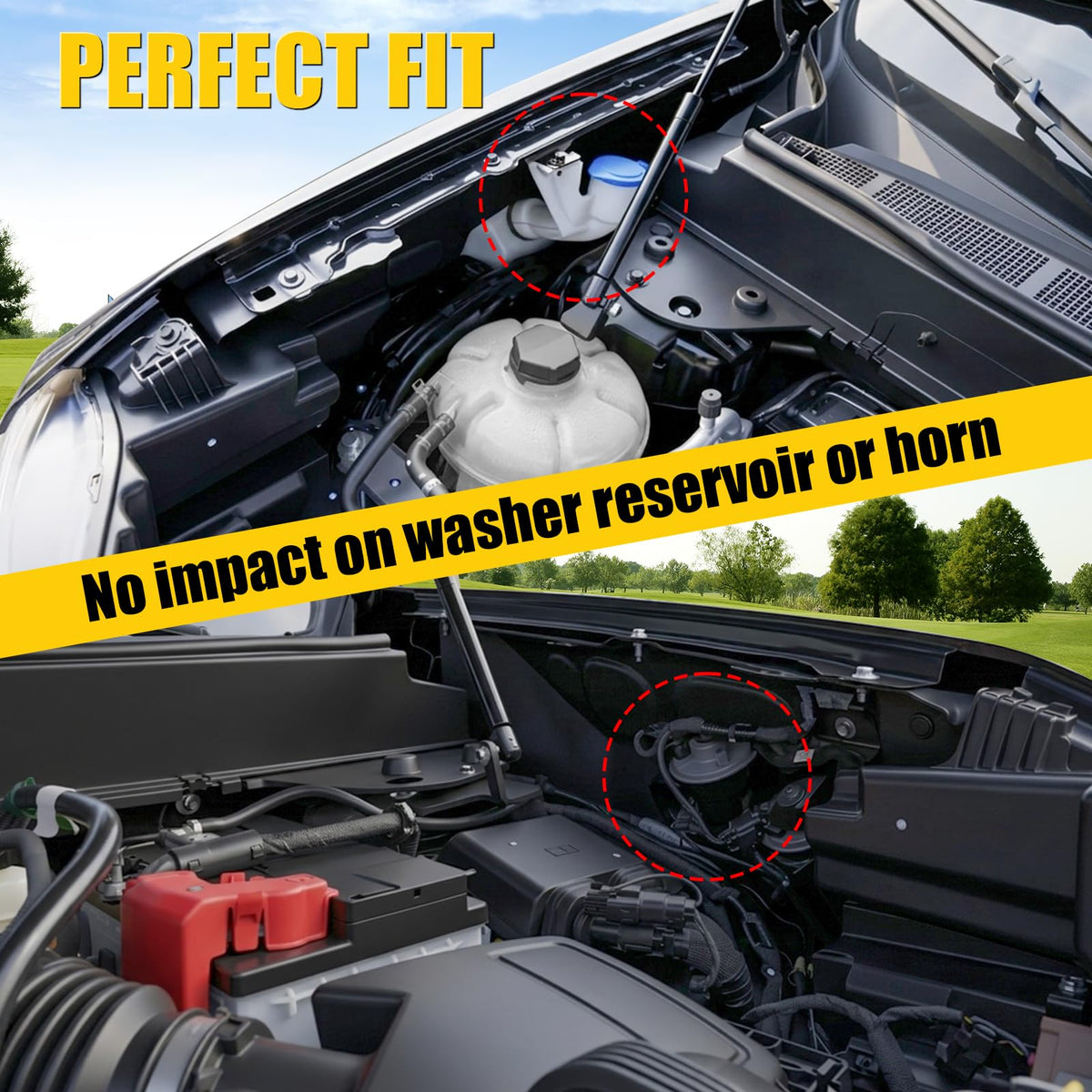 Maxzina mounted liners in engine bay wide shot delivering cleaner, quieter cabin benefit
