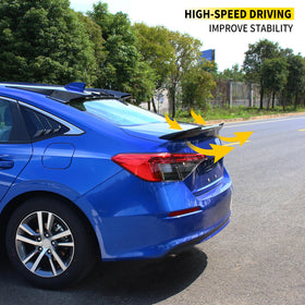 Maxzina spoiler adhesive tape detail highlighting secure bond and easy installation