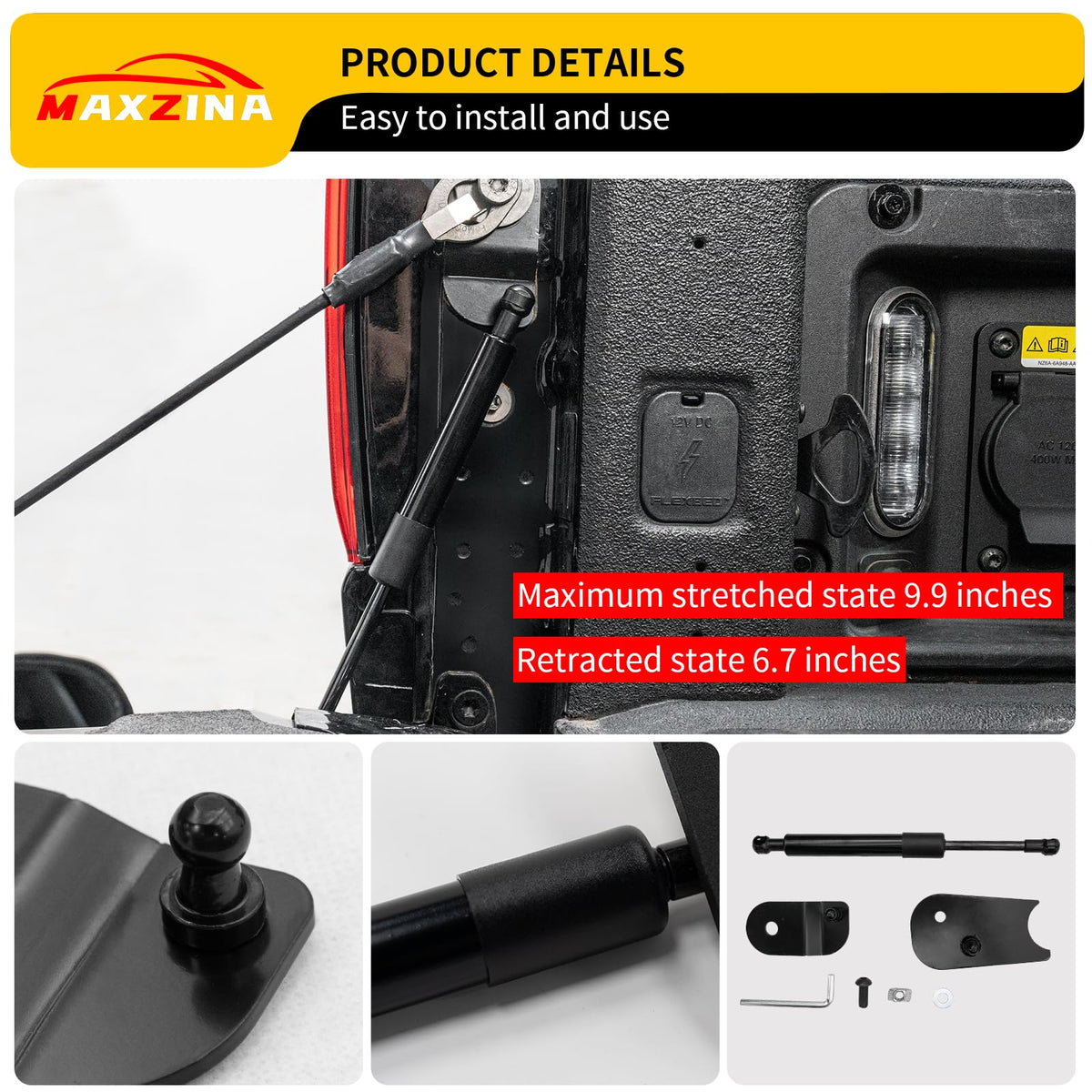 Maxzina included hardware and tools displayed for straightforward installation benefit