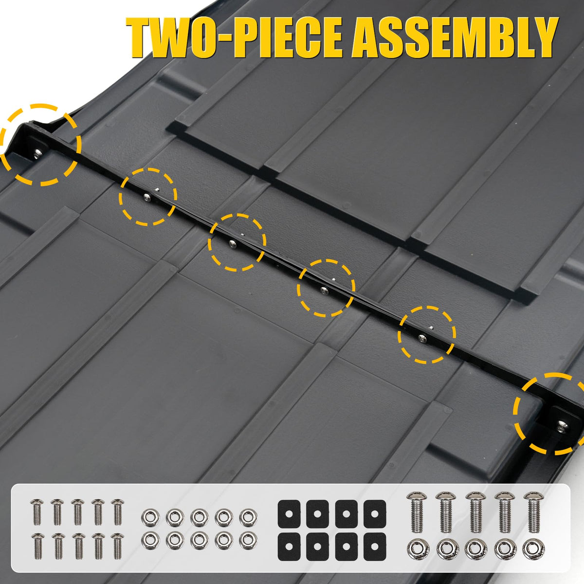 Maxzina tie-down hook points and straps securing cargo to reduce shifting