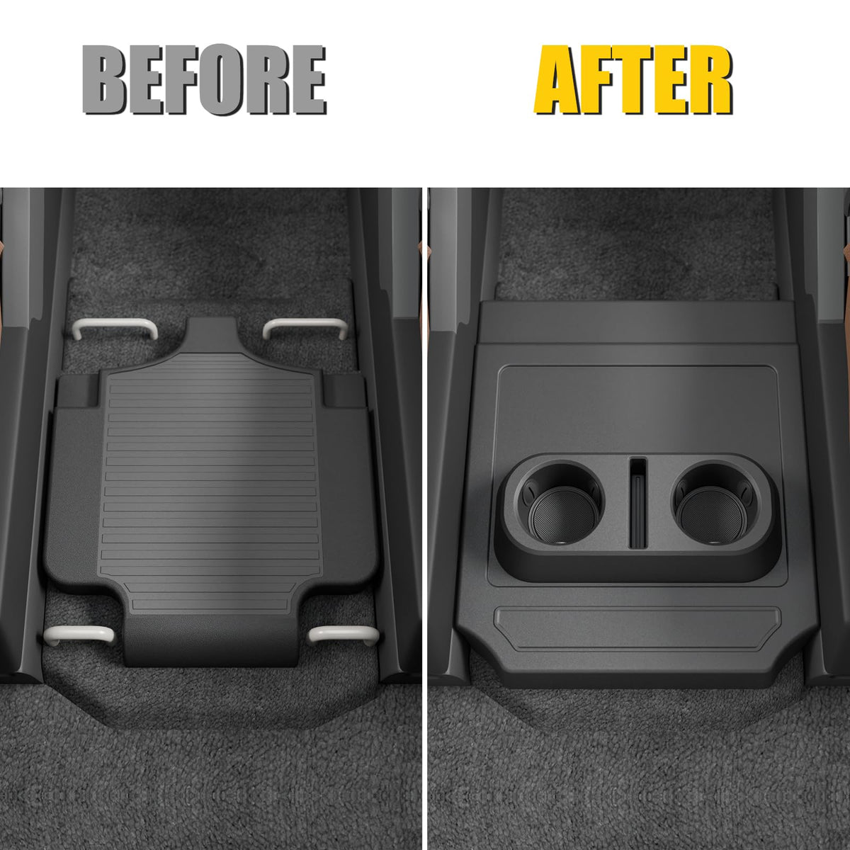 Maxzina top-down showing dual cup holders keeping drinks secure