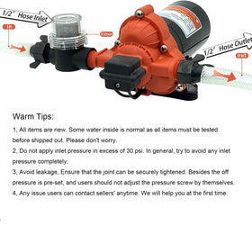 MAXZONE hose fittings and 50 mesh strainer included for quick hookup