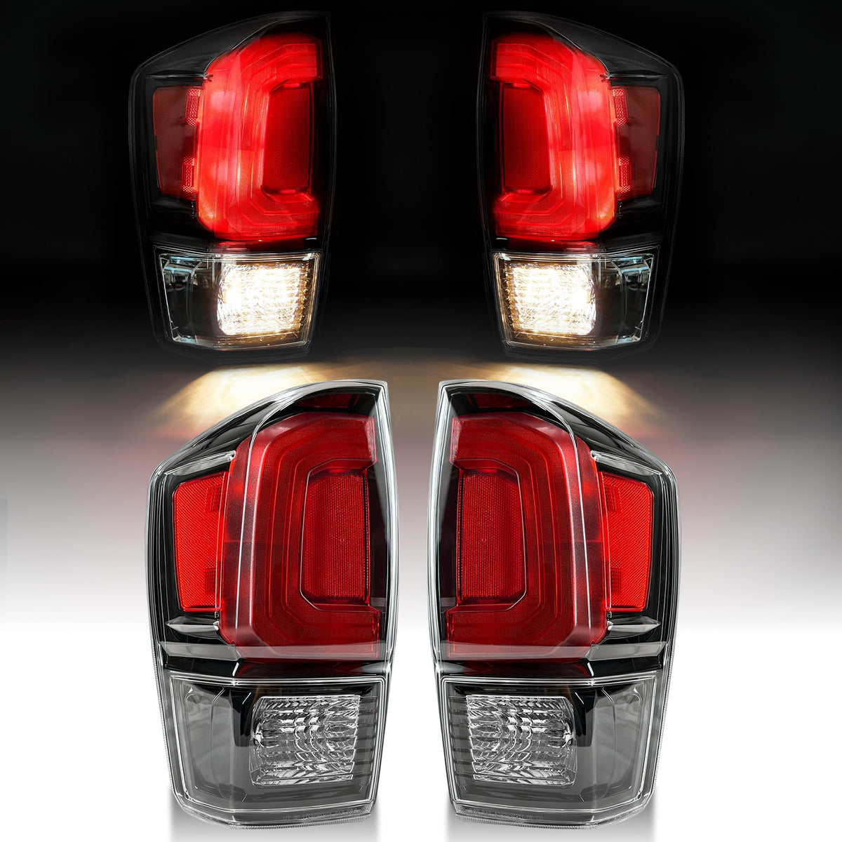 MAYELLO front view of tail light pair showing sleek styling and easy fit