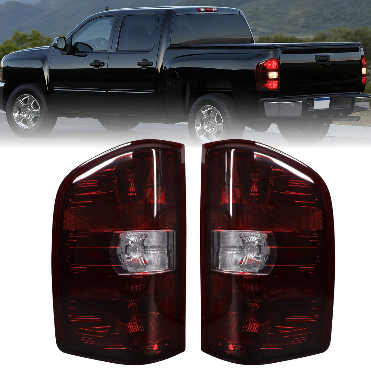 MAYELLO front assembly showing smoked red lens and exact fit benefit