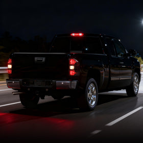 MAYELLO illuminated at night showing clear brake and turn visibility benefit