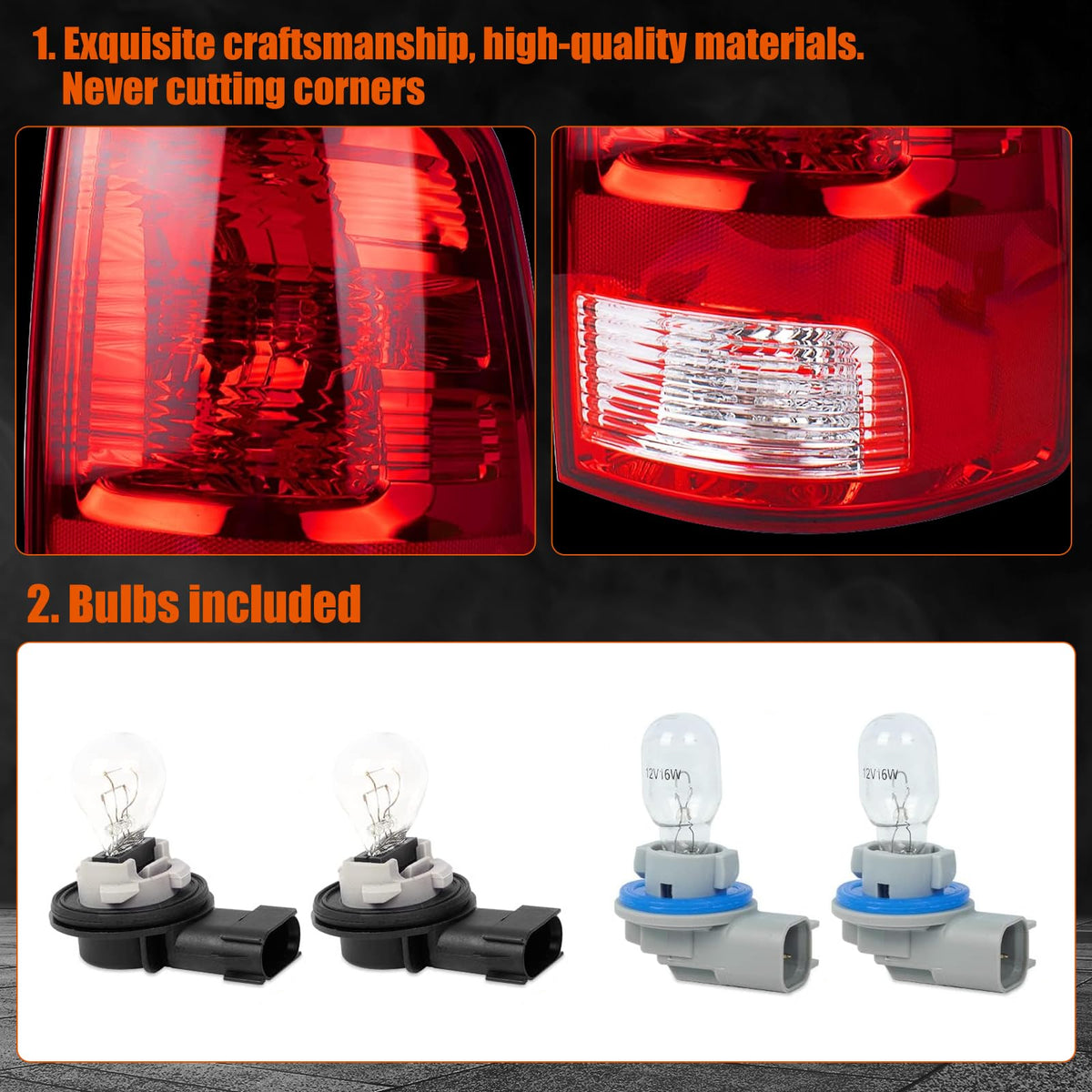MAYELLO boxed tail lights with components showing all items included