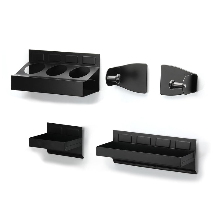 Mayouko front of set showing all four magnetic pieces and neat storage benefit