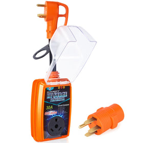 maypott front view with plug showing secure connection and fast setup benefit
