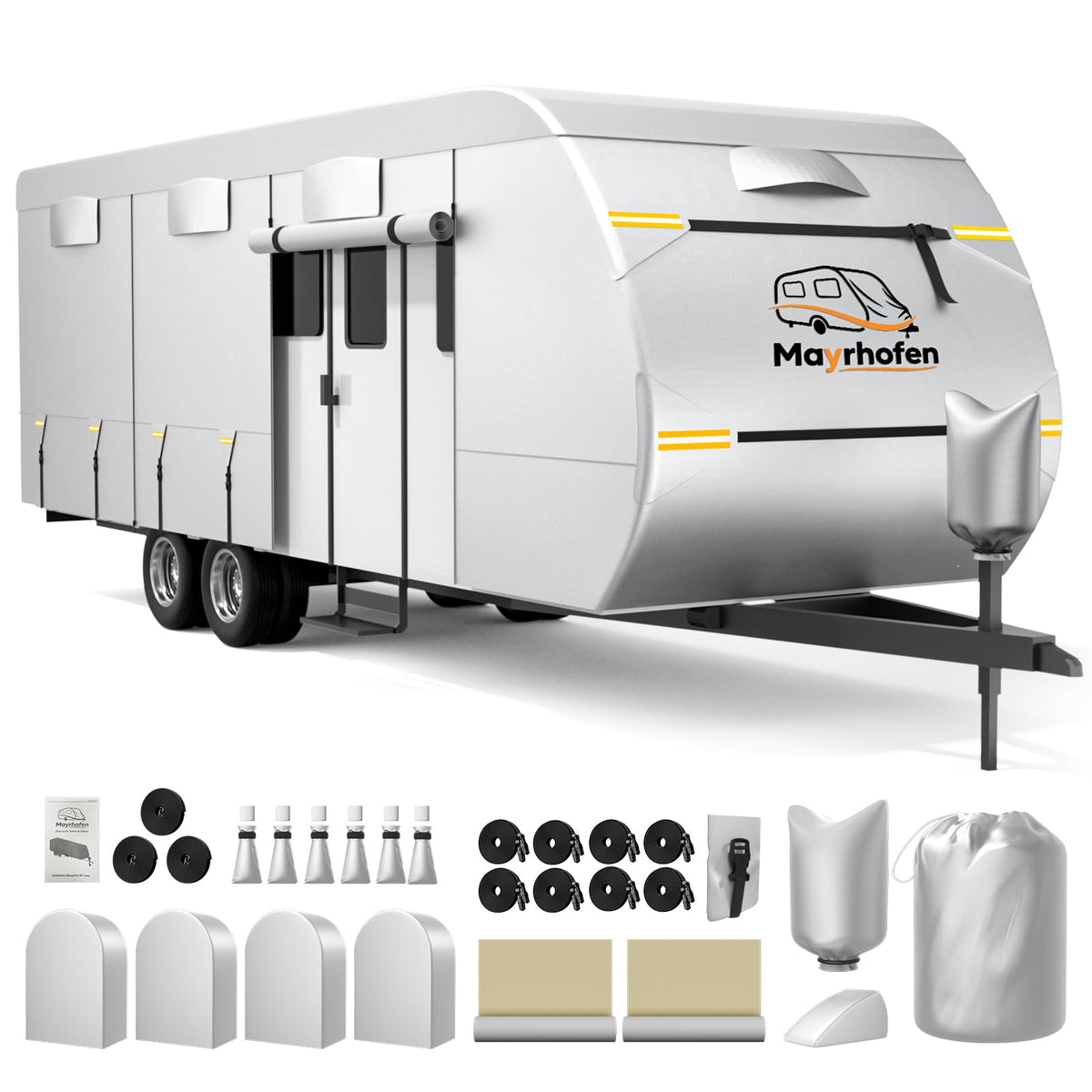 Mayrhofen front view of trailer cover protecting exterior and finish
