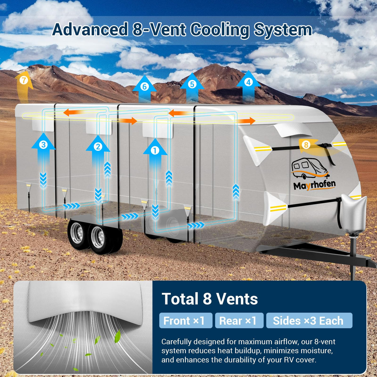 Mayrhofen rear roll-up door open for quick access and convenience