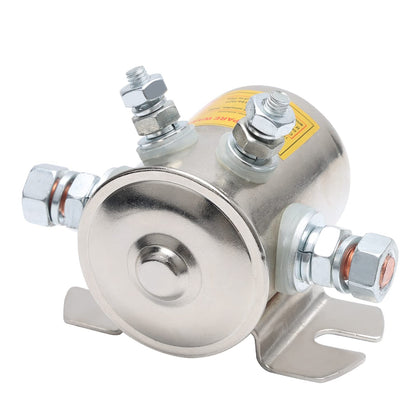 MaySpare front view nickel-plated solenoid showing durable finish and quick fit