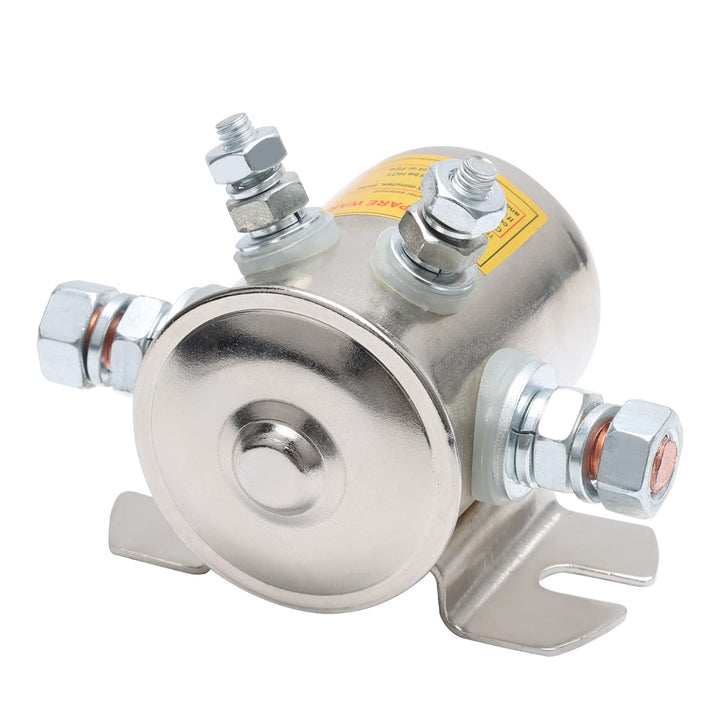 MaySpare front view nickel-plated solenoid showing durable finish and quick fit