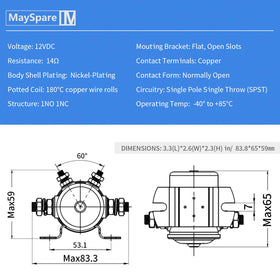 MaySpare side view highlighting the straight bracket and hole spacing for secure mounting