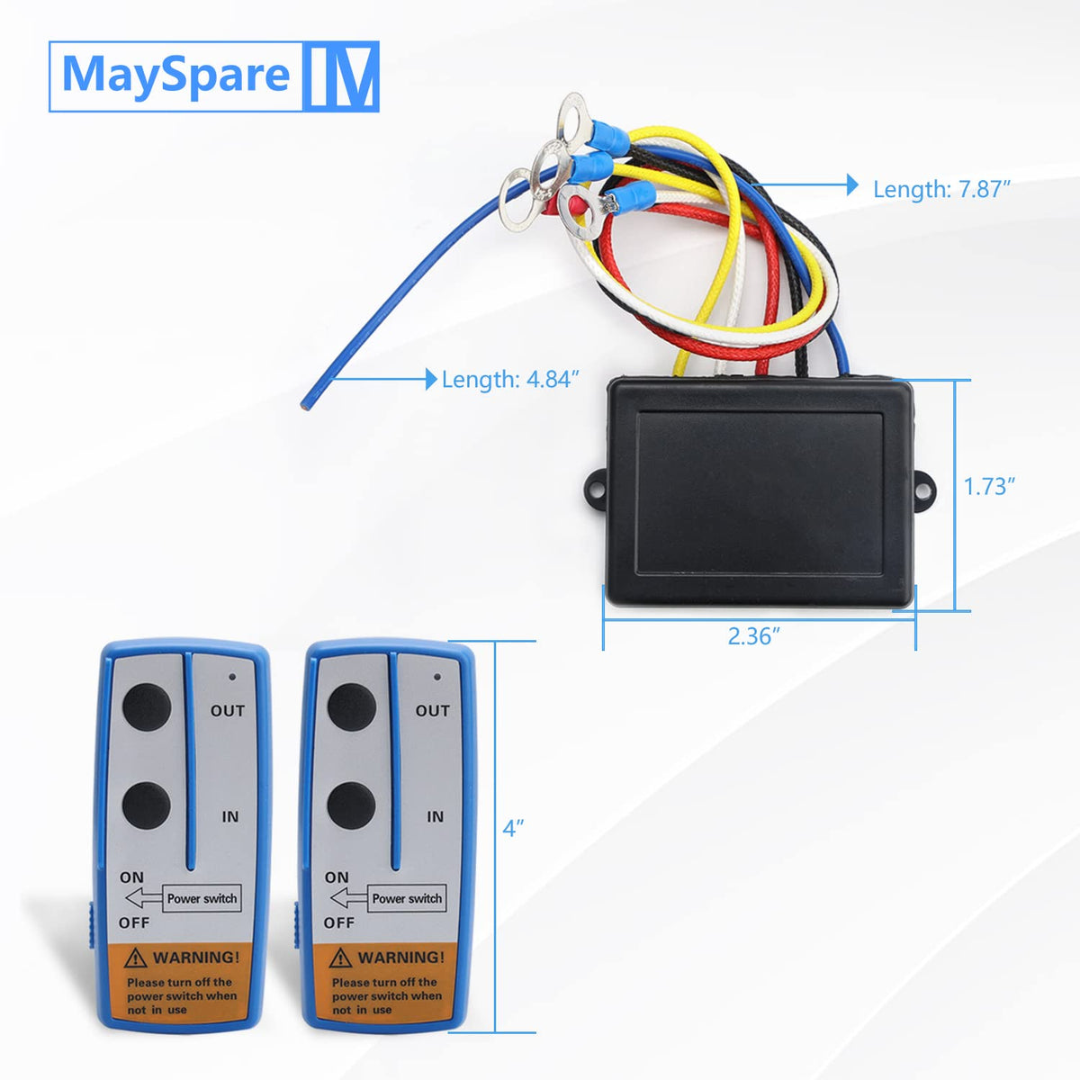 MaySpare remote 100ft from vehicle illustrating long-range control and safer recovery